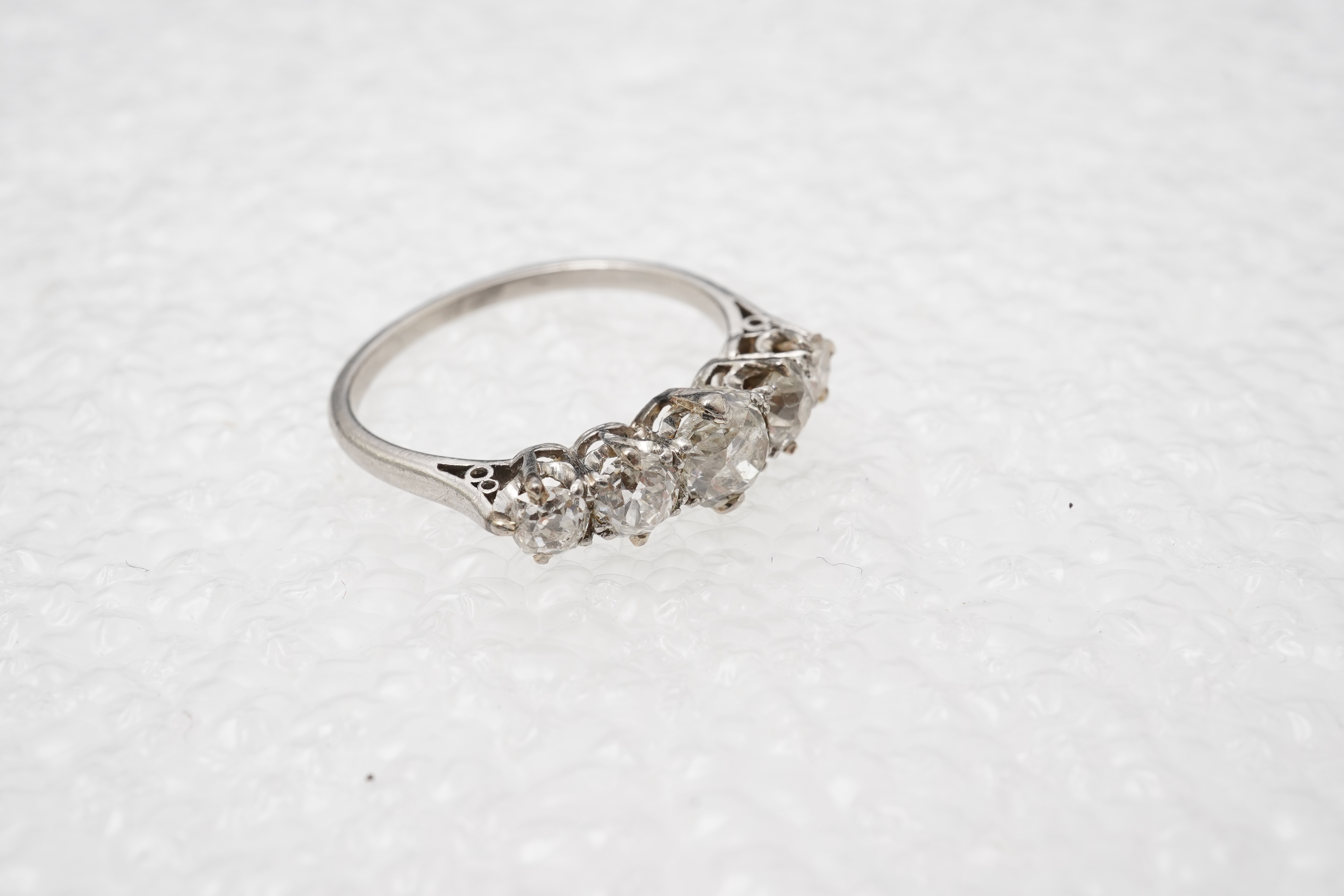 A diamond five-stone ring, early 20th century